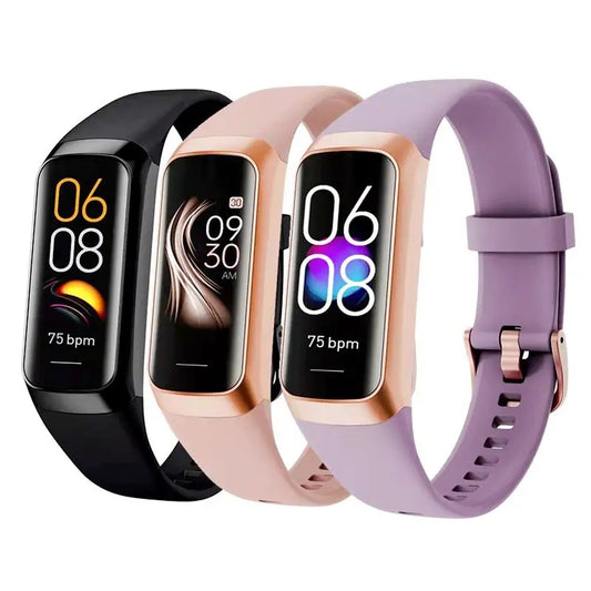 Reloj Inteligente C60 con Pantalla AMOLED de 1.1", Monitor de Ritmo Cardíaco, Presión Arterial y Oxígeno, Pulsera Deportiva Impermeable con Medición de Temperatura Corporal